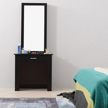 Load image into Gallery viewer, Panana Wooden Sliding Mirror Dressing Table Hiding Storage Shelves with Stool Drawer Bedroom Furniture Makeup Desk