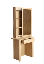 Load image into Gallery viewer, Panana Wooden Sliding Mirror Dressing Table Hiding Storage Shelves with Stool Drawer Bedroom Furniture Makeup Desk