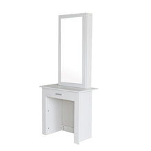 Load image into Gallery viewer, Panana Wooden Sliding Mirror Dressing Table Hiding Storage Shelves with Stool Drawer Bedroom Furniture Makeup Desk