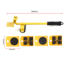 Load image into Gallery viewer, 5Pcs Furniture Lifter Sliders Kit Profession Heavy Furniture Roller Move Tool Set Wheel Bar Mover Device Max Up for 100Kg/220Lbs