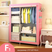 Load image into Gallery viewer, Actionclub Simple Fashion Wardrobe DIY Non-woven Fold Portable Storage Cabinet Multifunction Dustproof Moistureproof Closet
